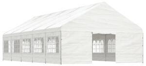 VidaXL fehér polietilén pavilon tetővel 11,15 x 5,88 x 3,75 m