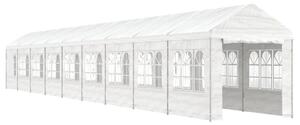 VidaXL fehér polietilén pavilon tetővel 20,07 x 2,28 x 2,69 m