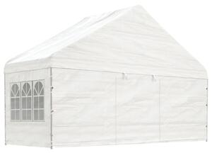 VidaXL fehér polietilén pavilon tetővel 5,88 x 2,23 x 3,75 m