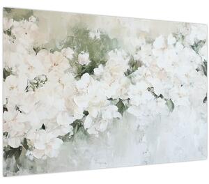 Kép - Fehér virág absztrakció (90x60 cm)