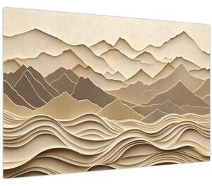 Kép - 3D hegyvonalak (90x60 cm)
