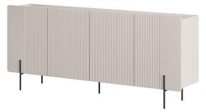 Malmi komód 200 cm - kasmír / fekete lábak