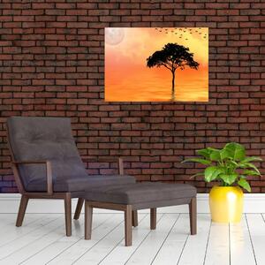 Kép egy fáról naplementekor (70x50 cm)