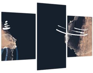 Kép - Sötétkék absztrakció (90x60 cm)
