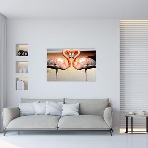 Kép - két flamingó (90x60 cm)