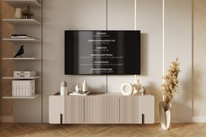 Malmi fali TV szekrény 150 cm - kasmír / fekete