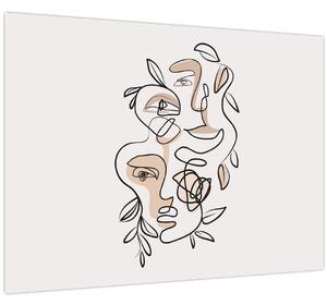 Kép - Line art arckezelés (70x50 cm)