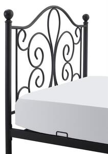 Egyszemélyes ágy 120 cm Patience Black (matrac nélkül) (fekete)