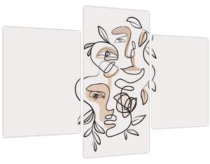 Kép - Line art arckezelés (90x60 cm)