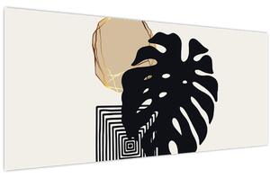 Kép - Absztrakció trópusi levelekkel N⁰2 (120x50 cm)
