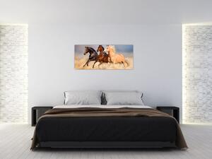 Kép - Vad lovak (120x50 cm)