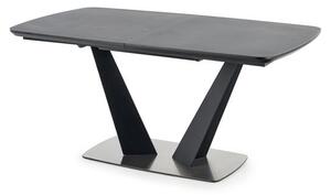 Széthúzható étkezőasztal 160-220 cm Fredda (fekete + szürke) (6 8 fő részére)