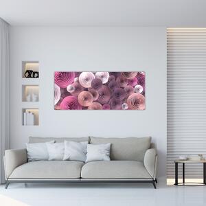 Absztrakt kép Rózsa virága (120x50 cm)