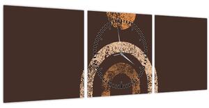 Kép - Narancssárga ívek N⁰1 (órával) (90x30 cm)