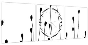 Kép - Grafikus rét N⁰1 (órával) (90x30 cm)