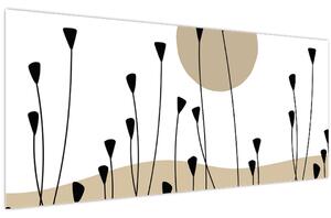 Kép - Grafikus rét N⁰2 (120x50 cm)
