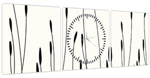 Kép - Grafikus rét N⁰3 (órával) (90x30 cm)