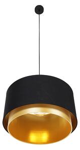 Modern függőlámpa fekete, arany 47 cm-es duo árnyalattal - Combi