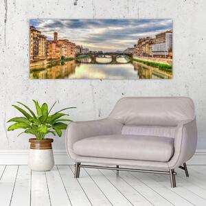 Város folyóval képe (120x50 cm)