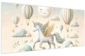 Kép - Boldog egyszarvú (120x50 cm)