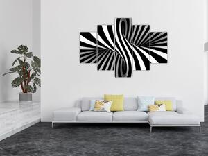 Absztrakt kép zebra csíkokkal (150x105 cm)