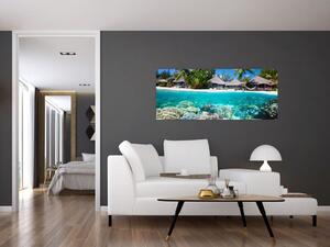 Tengerpart a trópusi szigeten képe (120x50 cm)
