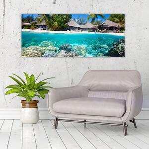 Tengerpart a trópusi szigeten képe (120x50 cm)