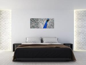 Kék páva képe (120x50 cm)