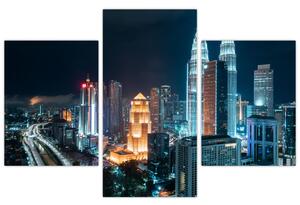 Kép - Éjszaka Kuala Lumpurban (90x60 cm)