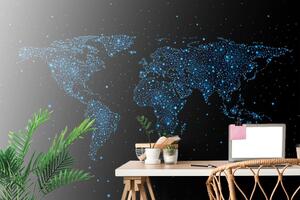 Öntapadó tapéta világtérkép éjjeli égen