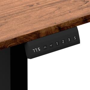 Elektromosan állítható magasságú íróasztal ülő-/állómunkához 120cm barna Levano Control+