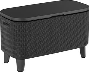 Kerti asztal Keter Bevy Bar Cool grafit rattan