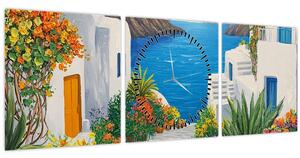 Kép - Görög sikátor (órával) (90x30 cm)