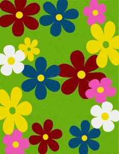 Trendy Kids Zöld virágos D236A szőnyeg 280x360 cm