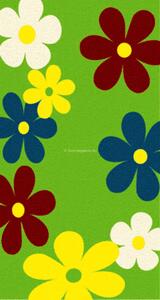 Trendy Kids Zöld virágos D236A szőnyeg 80x150 cm
