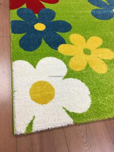 Trendy Kids Zöld virágos D236A szőnyeg 120x170 cm