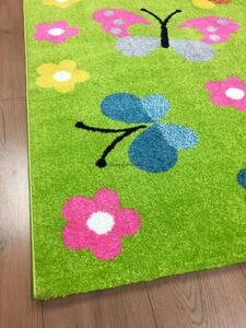 Trendy Kids Zöld pillangós D237A szőnyeg 160x230 cm