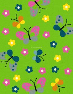 Trendy Kids Zöld pillangós D237A szőnyeg 280x360 cm