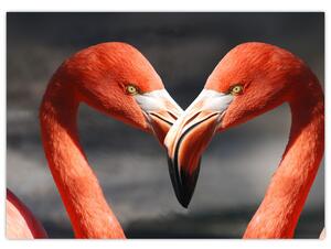 Két szerelmes flamingó képe (70x50 cm)