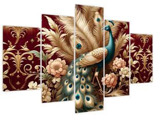 Kép – Elegáns páva (150x105 cm)