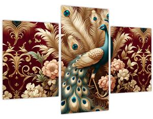 Kép – Elegáns páva (90x60 cm)