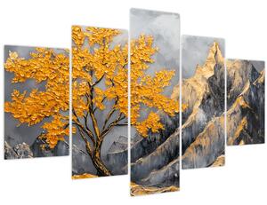 Kép – Arany fa a hegyekben (150x105 cm)