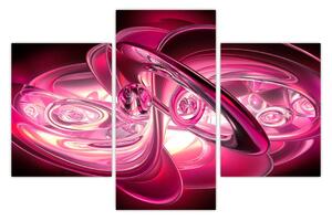 Rózsaszín fraktálos kép (90x60 cm)
