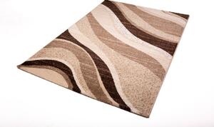 Madrid C191B_FMA67 karamell modern hullám mintás szőnyeg 80x150 cm
