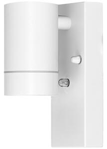 Oldalfali spot lámpatest alkonykapcsolóval, kültéri, fehér 100-240VAC, 50Hz, 1xGU10, max.35W, 30lux, IP44