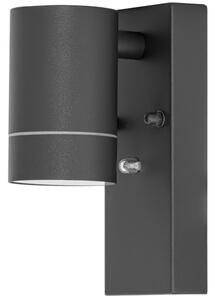Oldalfali spot lámpatest alkonykapcsolóval, kültéri,antracit 100-240VAC, 50Hz, 1xGU10, max.35W, 30lux, IP44