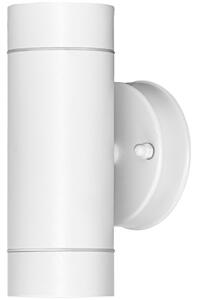 Oldalfali spot lámpatest, kültéri, fehér 100-240VAC, 50Hz, 2xGU10, max.35W, IP44