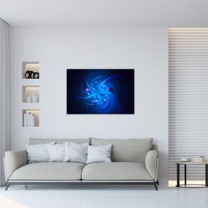 Modern kép kék absztrakció (90x60 cm)
