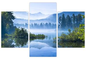 Egy hegyi tó képe (90x60 cm)