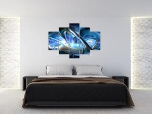 Kék fraktálos kép (150x105 cm)